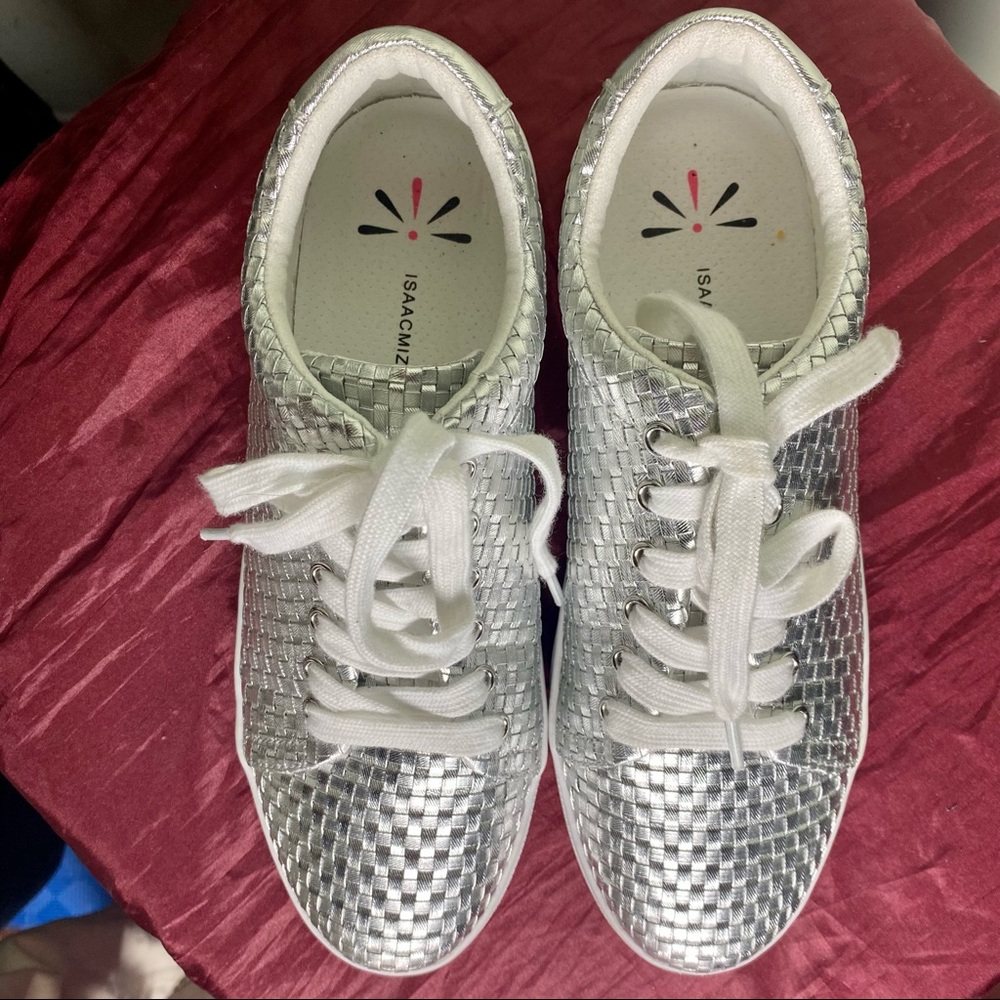 Silver Woven Isaac Mizrahi Live! Sneakers